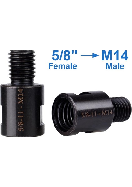 2 Adet 5/8 Inç-11 Ila M14 Adaptör Açı Taşlama Makinesi Diş Dönüştürücü (Yurt Dışından)