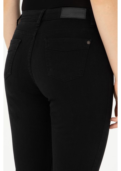 Kadın Siyah Pantolon (Kanvas-Chino) 50290499-VR046
