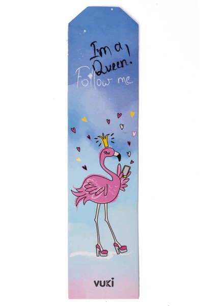 Flamingo Desenli Kağıt Kitap Ayracı