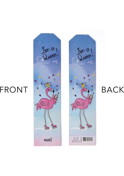 Flamingo Desenli Kağıt Kitap Ayracı