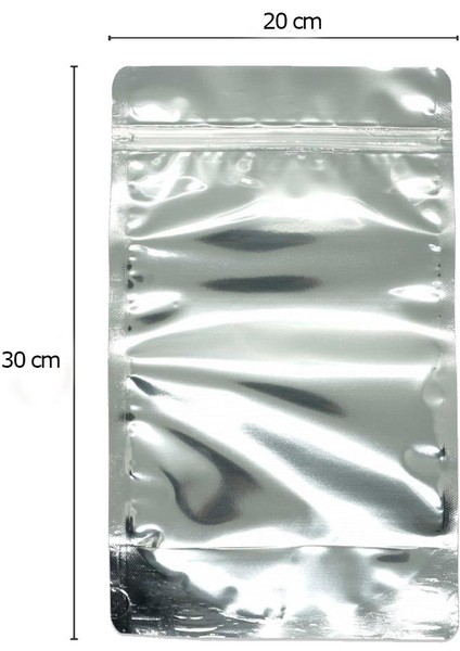 Pencereli Metalize Kilitli Kese Kağıdı - 1000 Gramlık - 20X30X8 Cm. - 100 Adet fiyatları