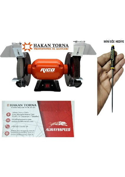 Taş Motoru Tel Fırçalı Işıklı 200MM 600W Sessiz Güçlü