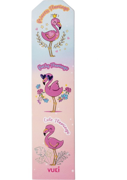 Flamingo Desenli Kağıt Kitap Ayracı