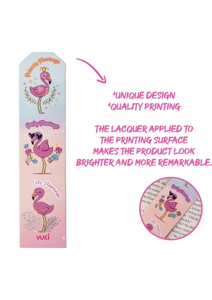 Flamingo Desenli Kağıt Kitap Ayracı fiyatları