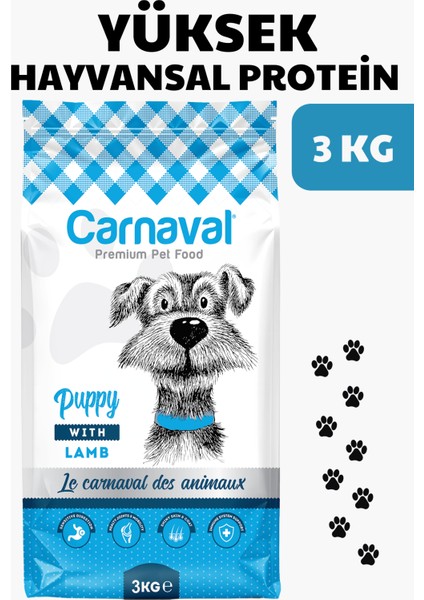Premium Dog Puppy Lamb&rice Kuzu Etli Yavru Köpek Maması 3 kg