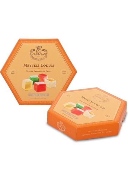 Altıgen Kutuda Meyveli Karışık Lokum