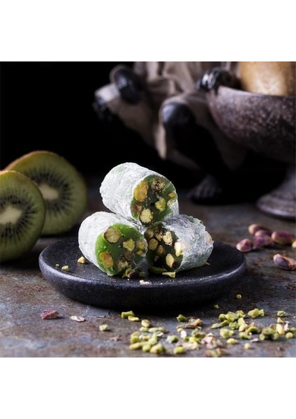 Kivi Aromalı Antep Fıstıklı Fitil Lokum 500 gr fiyatları