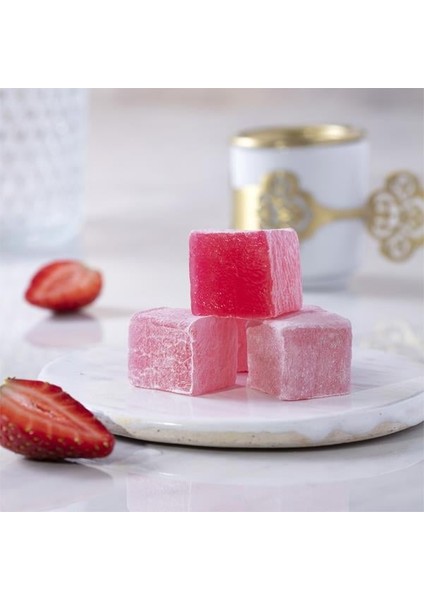 Çilek Aromalı Lokum 500 gr