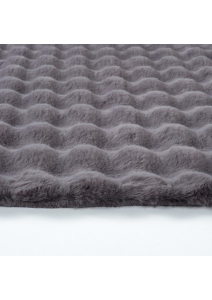 Ekstra Yumuşak Dokulu Antrasit Bubble Tavşan Tüyü Darcio Dikdörtgen Post Peluş Halı fiyatları