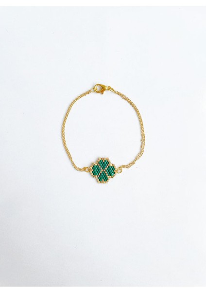 Yeşil Yonca Miyuki Charm Bileklik