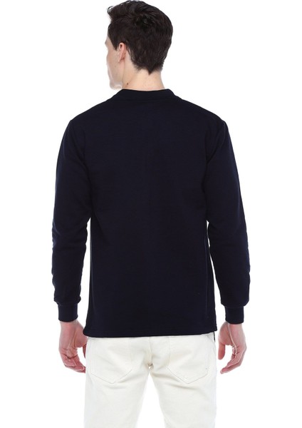 Siyah İki İplik Polo Yaka Sweatshirt, Pamuk fiyatları
