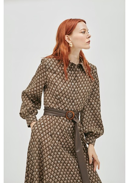 Linda Deri Kemerli Elbise MKN560 fiyatları