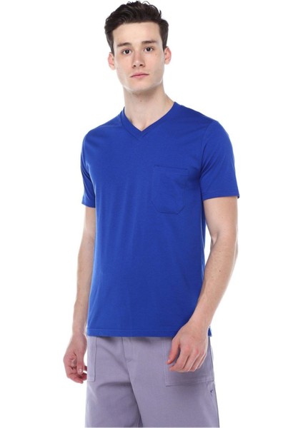 Mavi V Yaka Tshirt