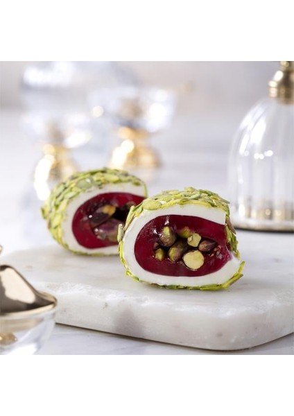 File Fıstık Kaplı Narlı Fıstıklı Paşa Sarma Fitil Lokum 500 gr