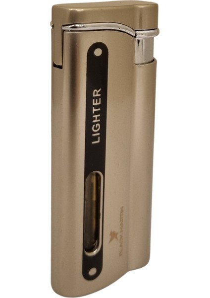 Tek Torch Pürmüz Gümüş Metal Puro Çakmağı