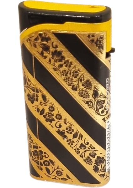 Premiumquality Gold - Siyah Tek Torch Pürmüz Plastik Puro Çakmağı