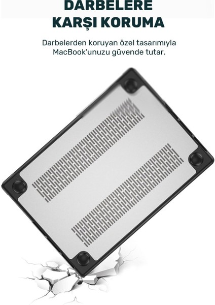 Macbook Pro 13 M1 M2 2020-2022 A2251/A2289/A2338 Uyumlu Koruyucu Kapak Kılıfı