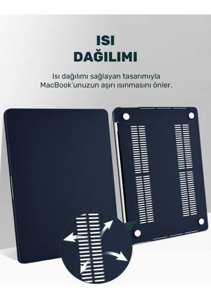 Macbook Air 13.6 M2 2022 Uyumlu Kapak Kılıf 360 Derece Tam Koruma A2681