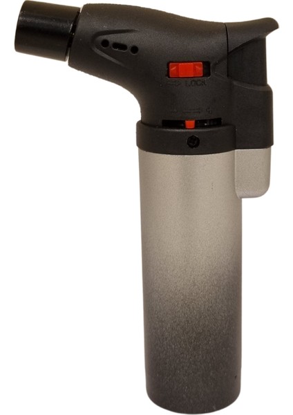 Premiumquality Gümüş Tek Torch Pürmüz Masa Tipi Plastik Puro Çakmağı