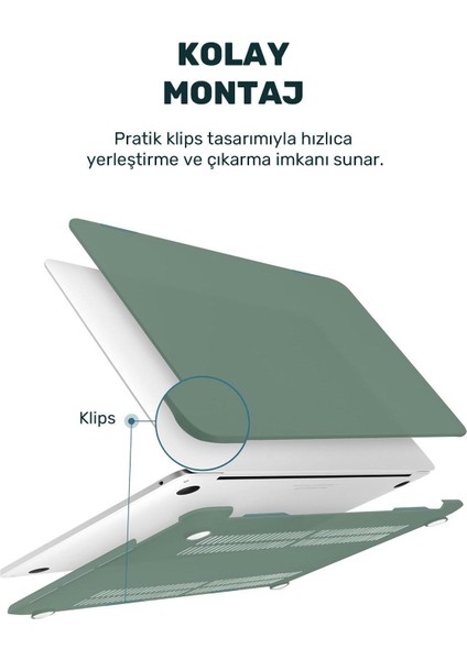 MacBook Air 15.3 Inç 2023 M2 Çip A2941 Uyumlu Koruyucu Kapak Kılıf Tam Koruma