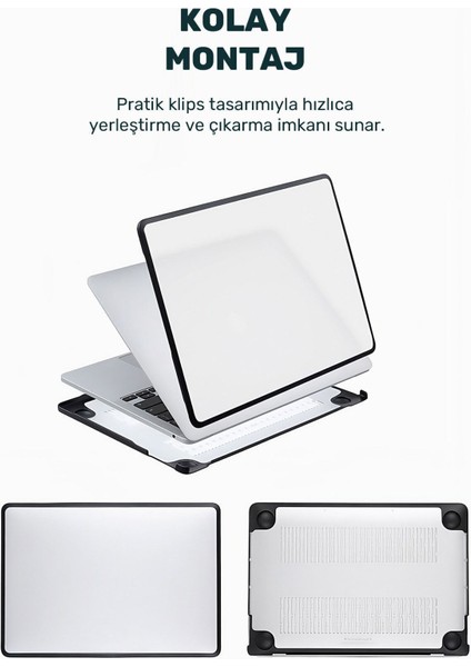 Macbook Pro 13 M1 M2 2016-2019 A1706/A1708/A1989/A2159 Koruma Kapak Uyumlu Kılıf