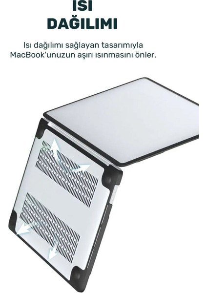 Macbook Pro 13 M1 M2 2016-2019 A1706/A1708/A1989/A2159 Koruma Kapak Uyumlu Kılıf