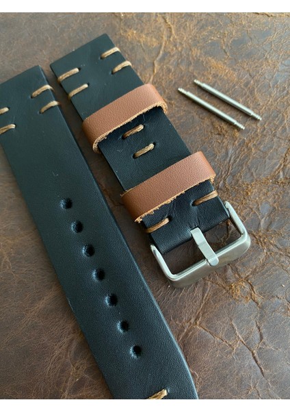 El Dikişi Mat Siyah Gerçek Deri Saat KORDONU.18,20,22,24,26MM.GENIŞLIK Seçin. Sipariş Üzerine Üretilir. modelleri