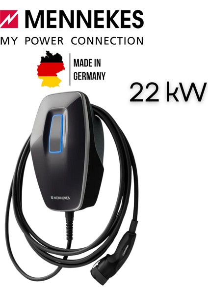 4you 110 22 C2 Wallbox - 22KW - 7,5 mt Kablolu - Tip2 Soketli- Araç Şarj Istasyonu