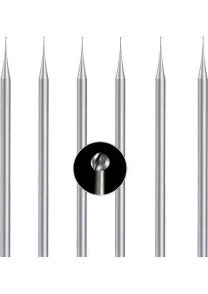 6 Adet Küresel Freze Seti, 3/32 Inç Saplı Küre Frezeler Oyma Uçları (0,8 Mm) (Yurt Dışından)