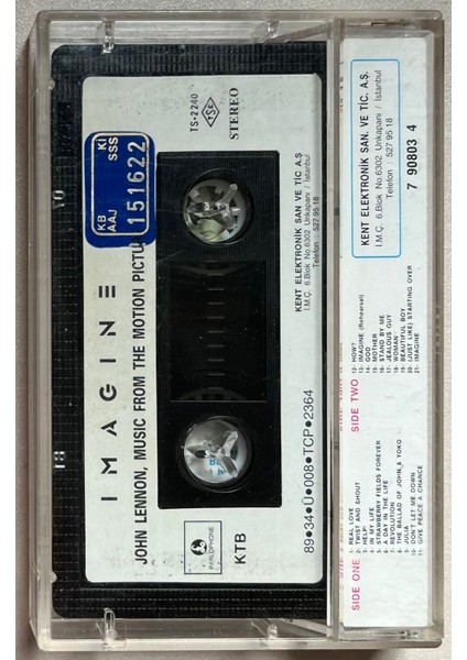 John Lennon - Imagine John Lennon, Music From the Motion Picture Kaset