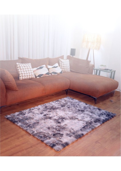 Rex Tavşanı Bubble Post Halı Multi Gri (80 x 150 Cm)
