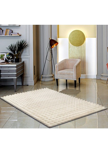 Rex Tavşanı Bubble Post Halı Krem (80 x 180 Cm)