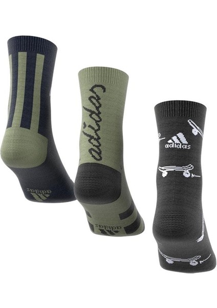 Haki Unisex Çocuk Paketli Çorap Iw1127-Y Bl 3Pp indirimleri