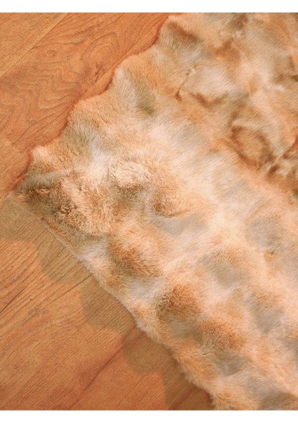 Rex Tavşanı Bubble Post Yuvarlak Halı Multi Kahve (80 x 80 Cm)