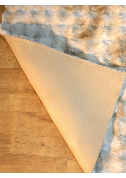 Rex Tavşanı Bubble Post Yuvarlak Halı Multi Kahve (80 x 80 Cm)