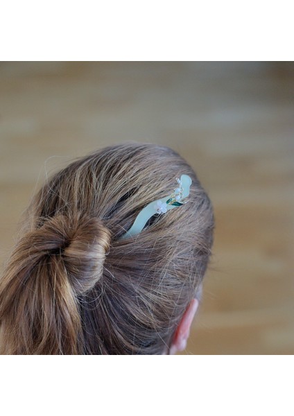 Zarafeti Tamamlayan Geleneksel Çin Tarzı Çiçekli Yeşil Renkli Şık Saç Iğneleri / Tokaları - Her Anınıza Şıklık Katın! fiyatları