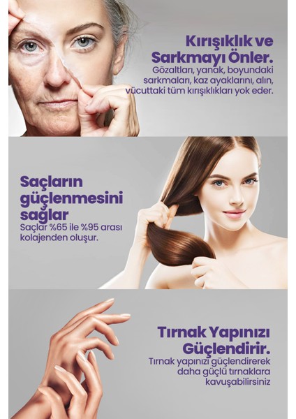 Kolajen Tozu Şaşe Tip 1 ve 3-Premium Collagen (20'li 100 Gr)