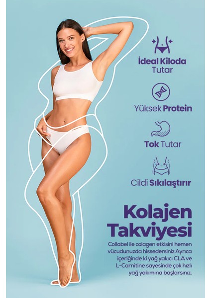 Kolajen Tozu Şaşe Tip 1 ve 3-Premium Collagen (20'li 100 Gr)