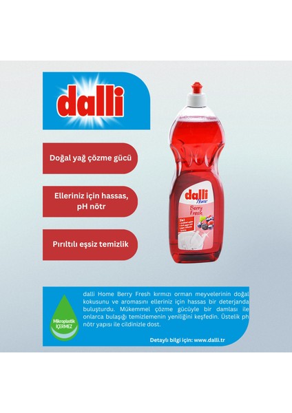 Elde Yıkama Sıvı Bulaşık Deterjanı Orman Meyveli 1lt 2'li Set