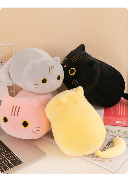 Yuvarlak Gözlü Kedi Peluş Oyuncak 25CM (Yurt Dışından)