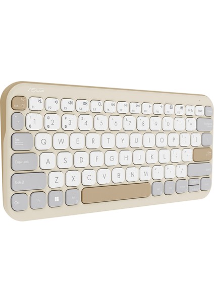 Marshmallow Mini Kablosuz Bluetooth Sessiz Çoklu Cihaz Destekli Q-Türkçe KW100 Klavye