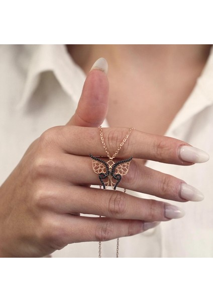 0.38 Karat Safir Kelebek Kolye fırsatları