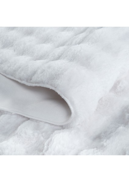 Ekstra Yumuşak Dokulu Beyaz Bubble Tavşan Tüyü Darcio Dikdörtgen Post Peluş Halı fırsatları