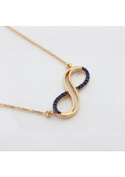 0.11 Karat Safir Sonsuzluk Kolye PN1991SS