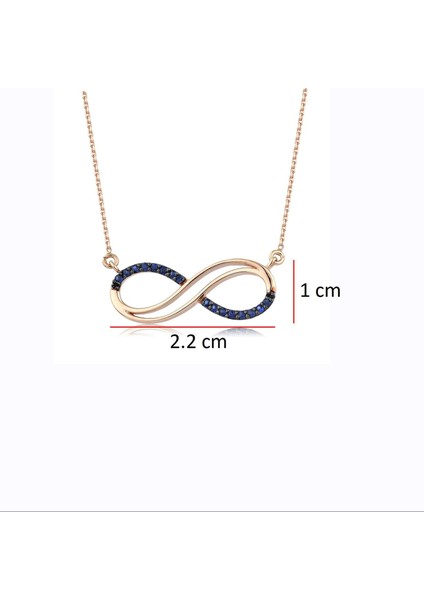 0.11 Karat Safir Sonsuzluk Kolye PN1991SS