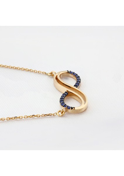 0.11 Karat Safir Sonsuzluk Kolye PN1991SS