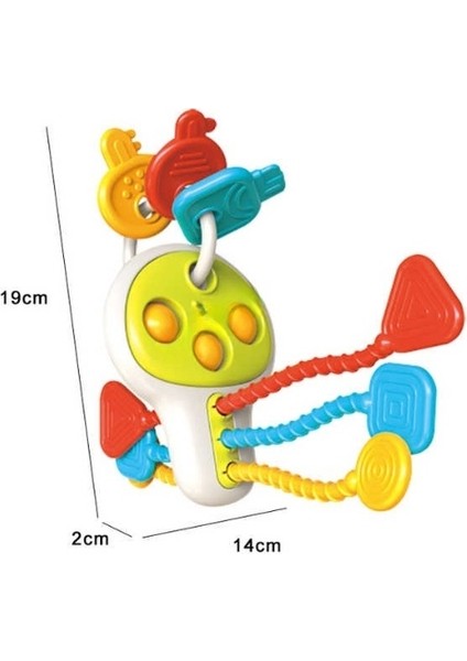 Eğitici Poppitli Cırcırlı Bebek Anahtarlığı Oyuncak