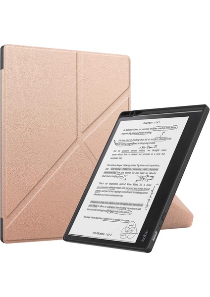 Kobo Elipsa 2E Rose Gold Için Deri Akıllı Tablet Kılıfı (Yurt Dışından)