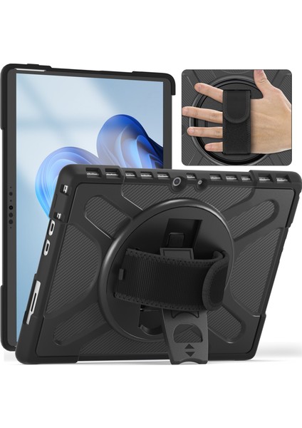 Microsoft Surface Pro 8 Siyah Için Silikon + Pc Tablet Kılıfı (Yurt Dışından)