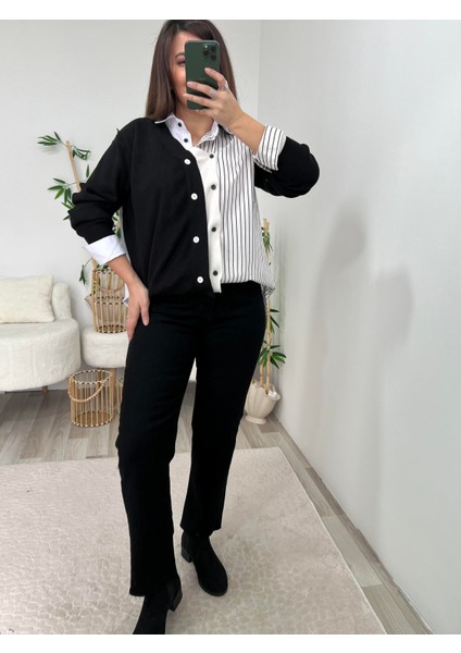 Siyah Kesik Paça Zr Boy Fit Jean Pantolon fiyatları